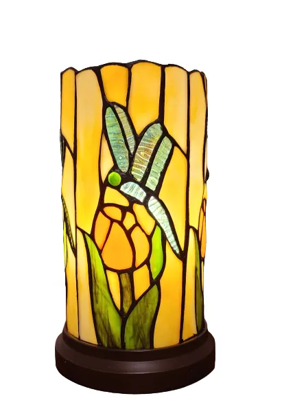 11" Tiffany Style Dragonfly Floral Accent Table Lamp By Homeroots