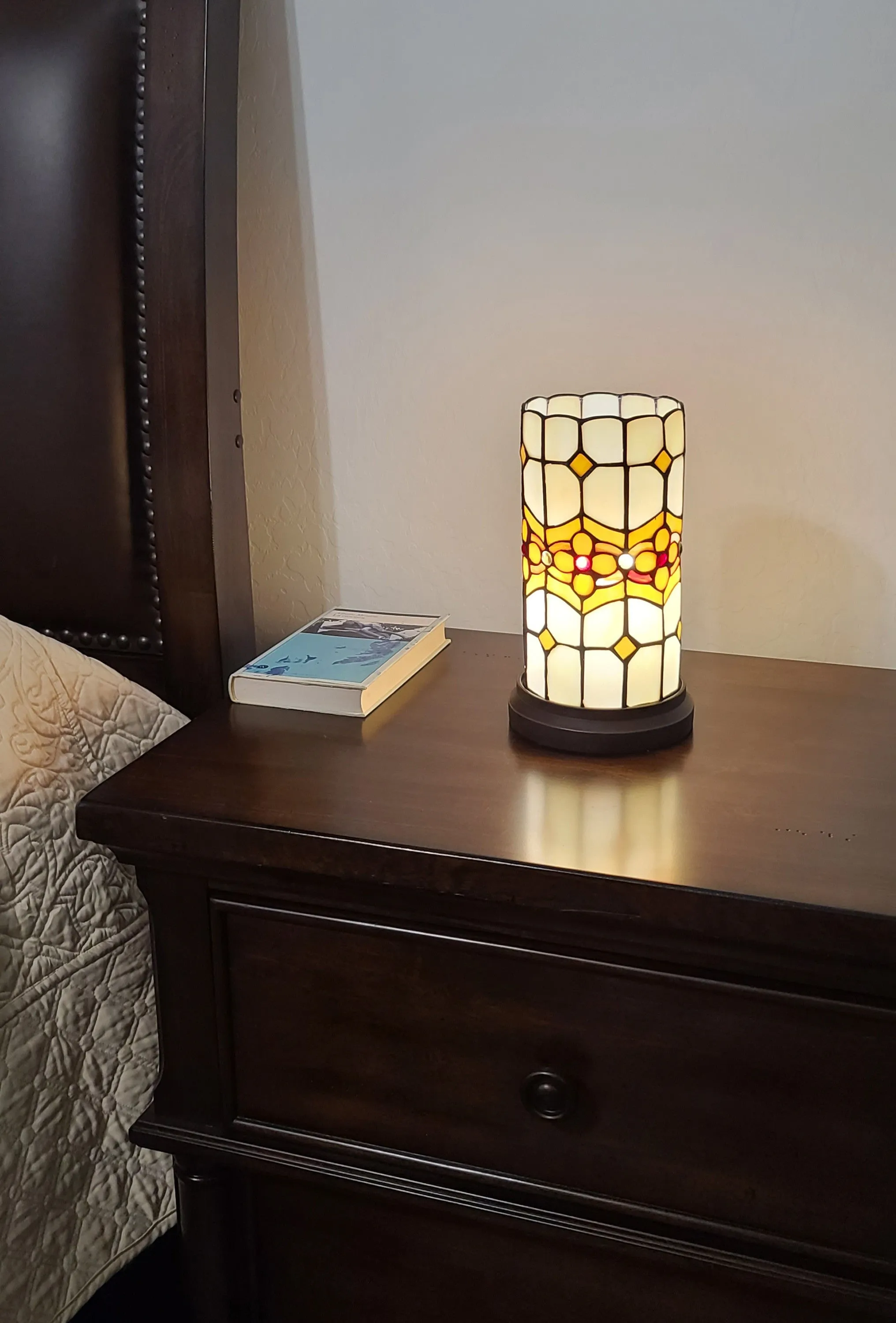 11" Tiffany Style Mosaic Tile Accent Table Lamp By Homeroots