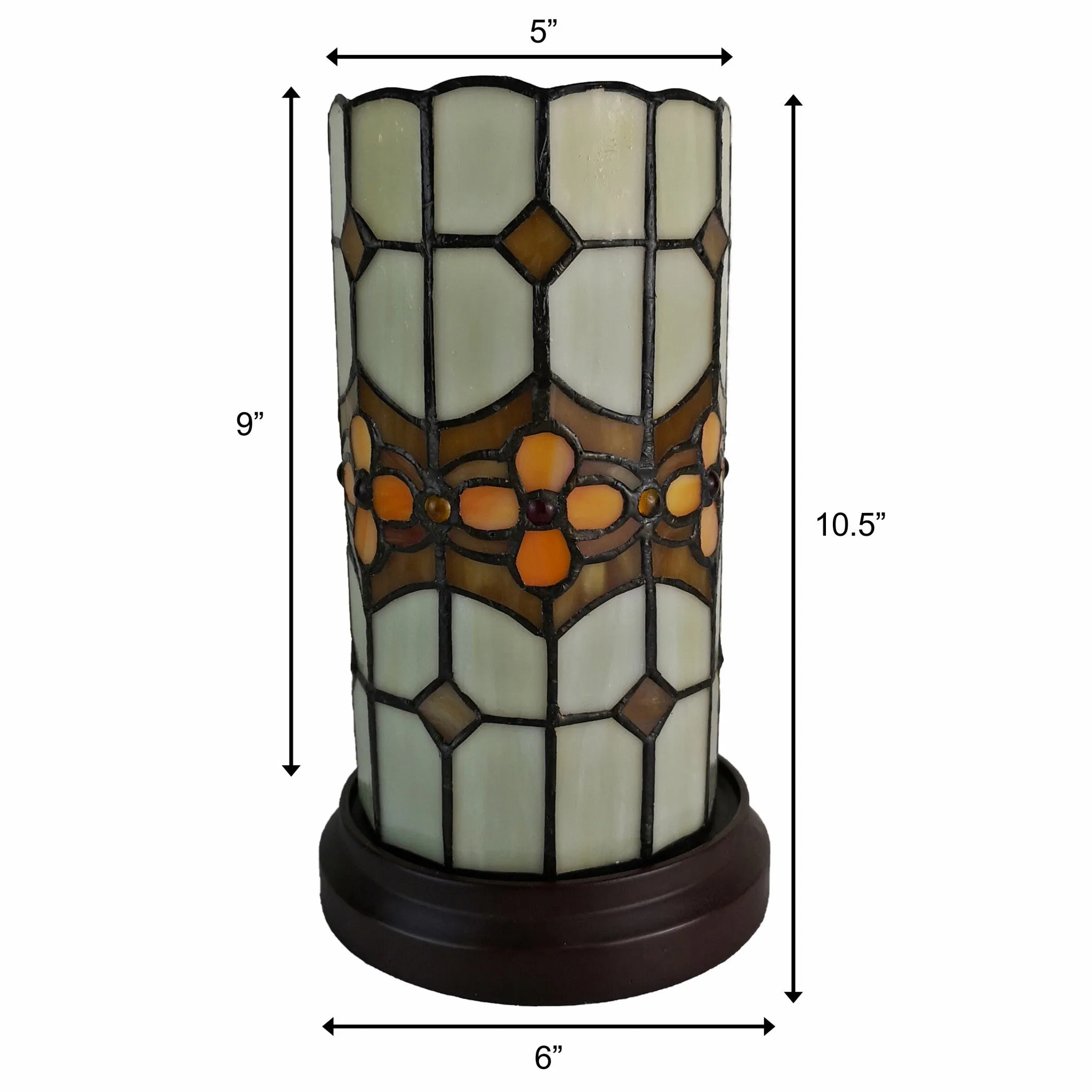 11" Tiffany Style Mosaic Tile Accent Table Lamp By Homeroots