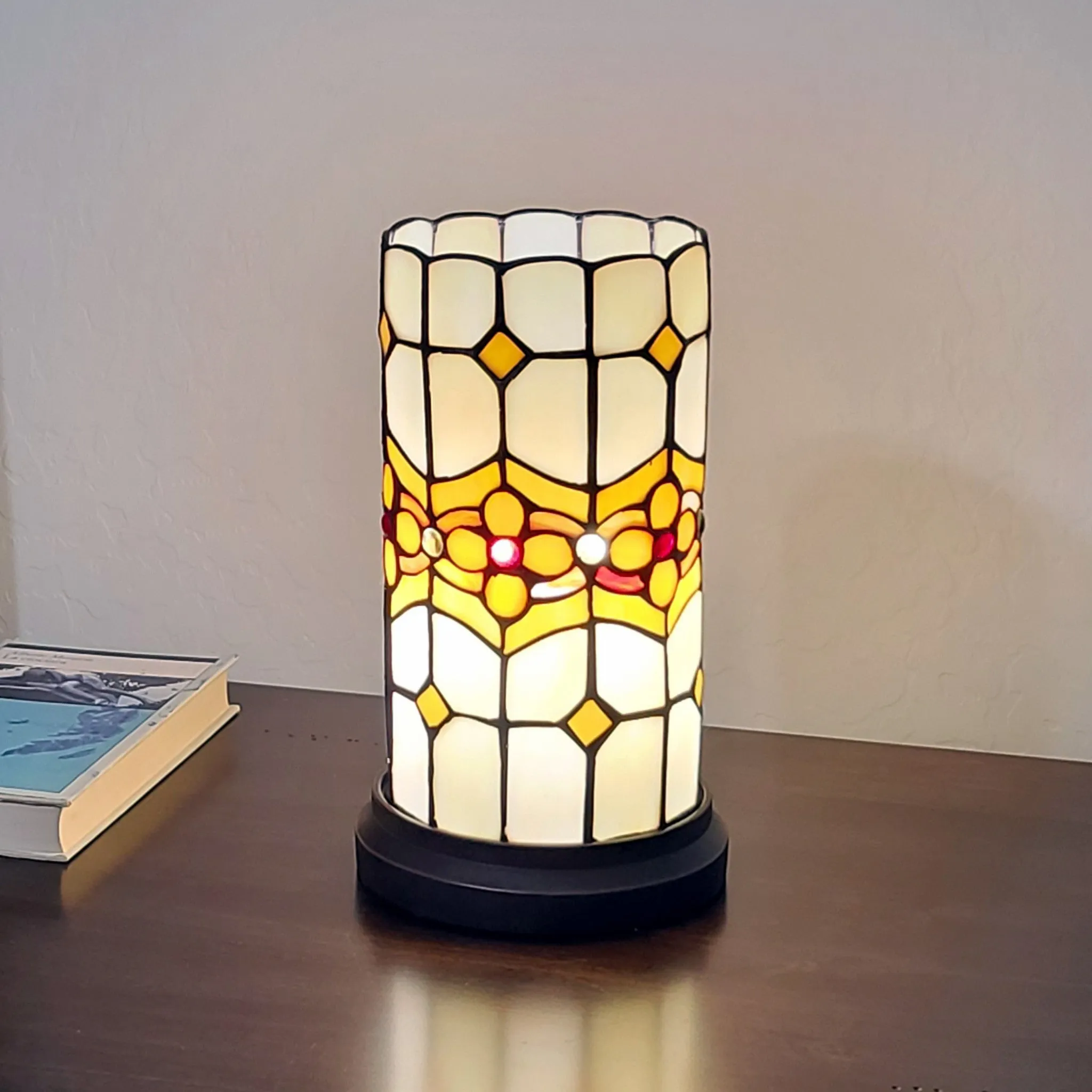 11" Tiffany Style Mosaic Tile Accent Table Lamp By Homeroots