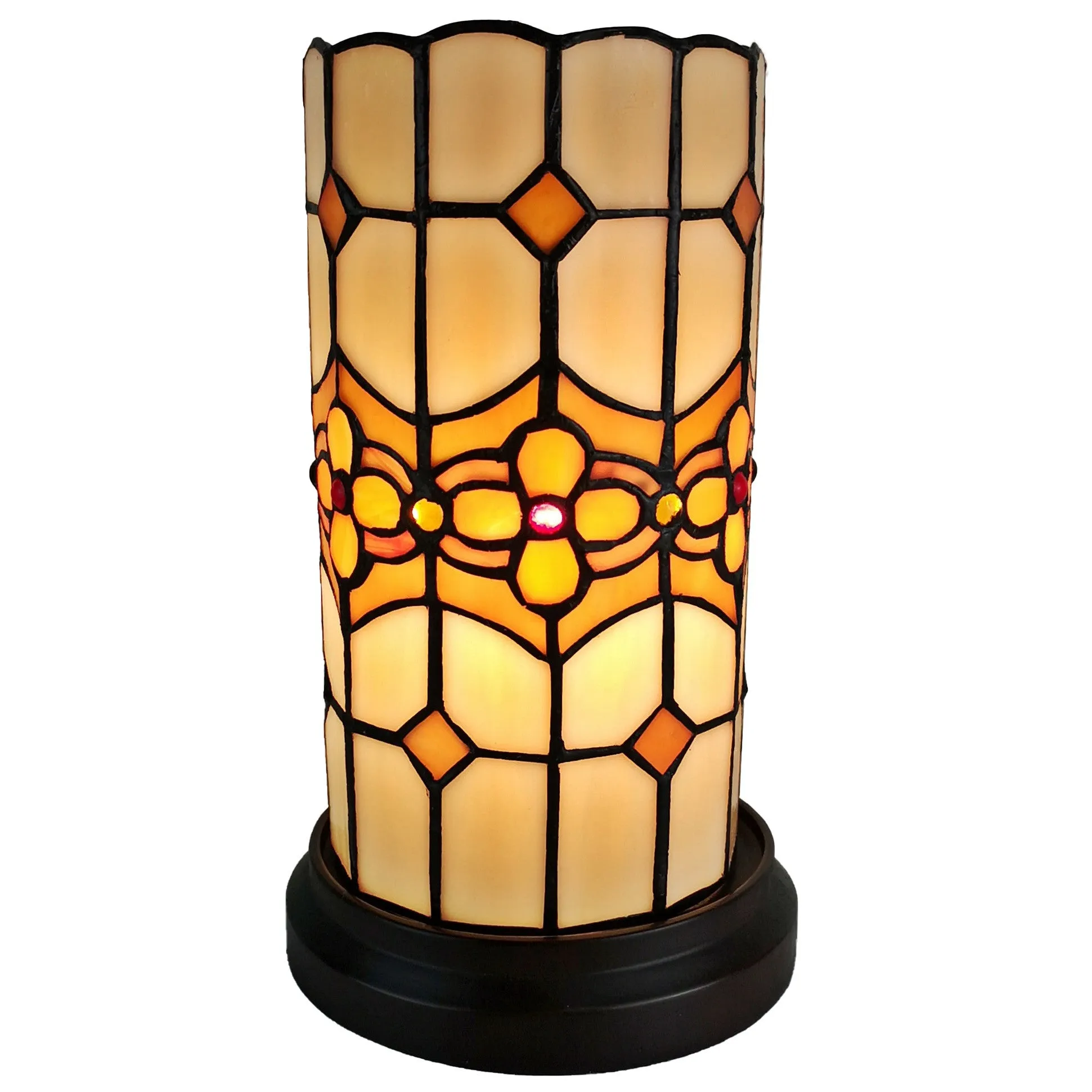 11" Tiffany Style Mosaic Tile Accent Table Lamp By Homeroots