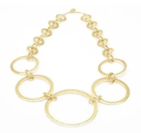 18K Crown-Style Circle Loop Necklace By Ray Griffiths