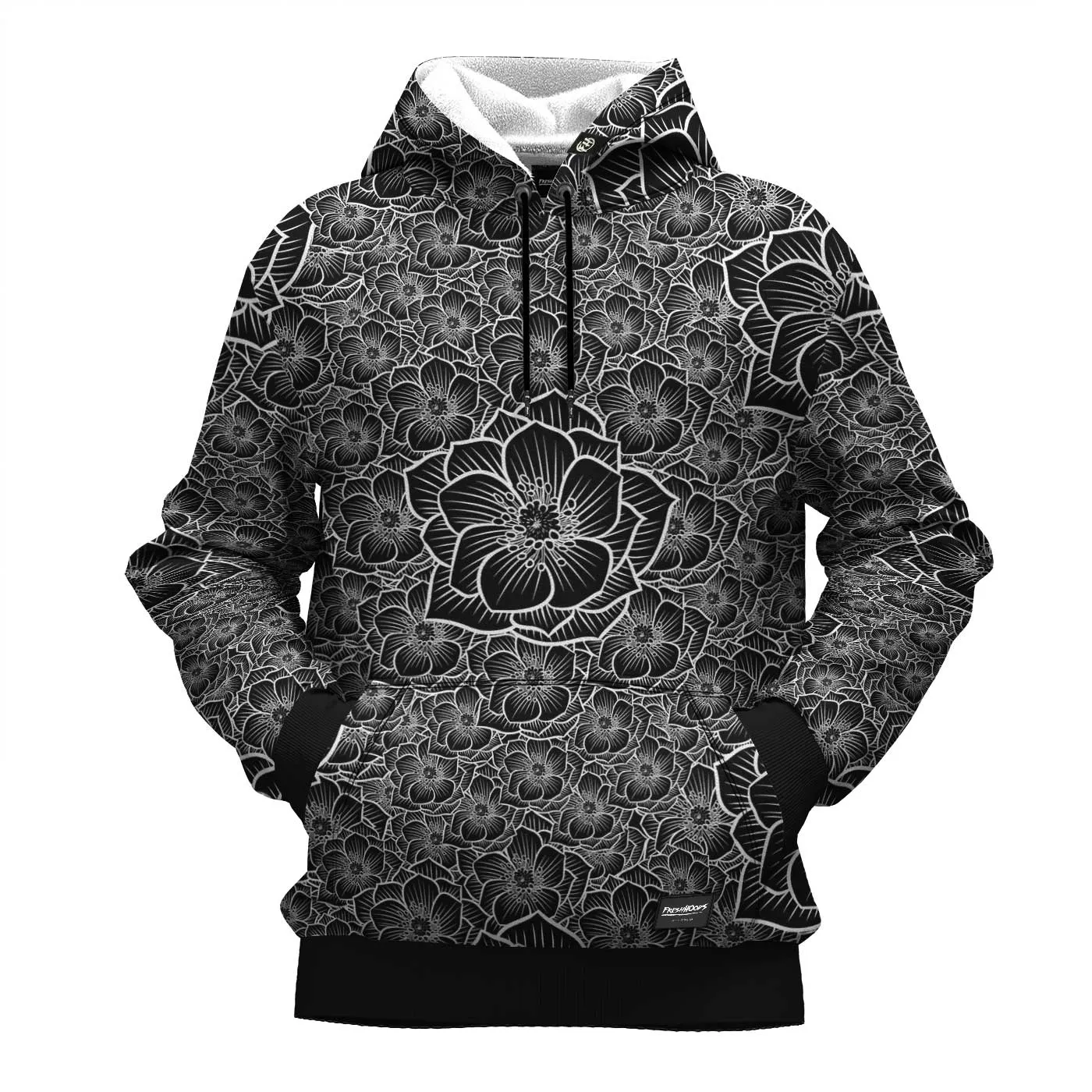 Achromic Flower Hoodie