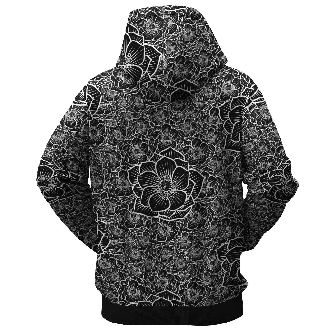 Achromic Flower Hoodie