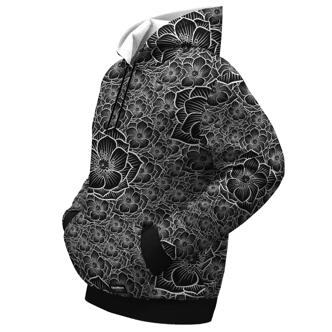 Achromic Flower Hoodie