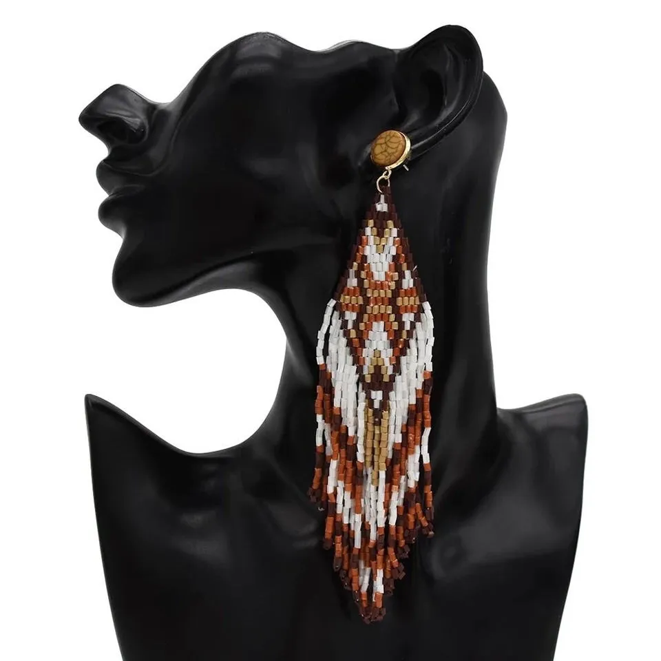 ADAMAN BROWN DROP EARRINGS