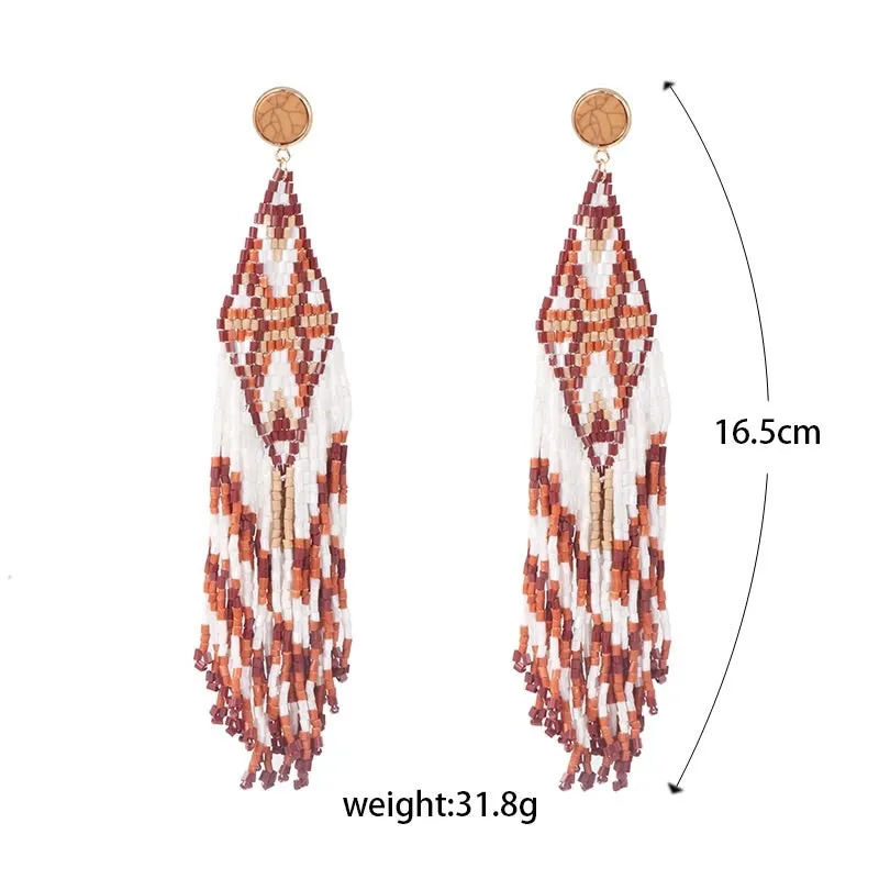 ADAMAN BROWN DROP EARRINGS