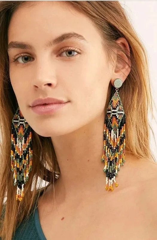 ADAMAN BROWN DROP EARRINGS