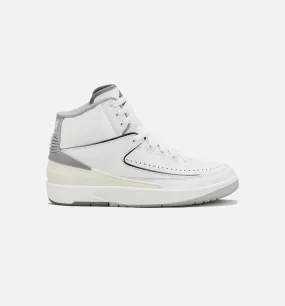 Air Jordan 2 Retro Cement Grey Grade School Lifestyle Shoe - White/Grey