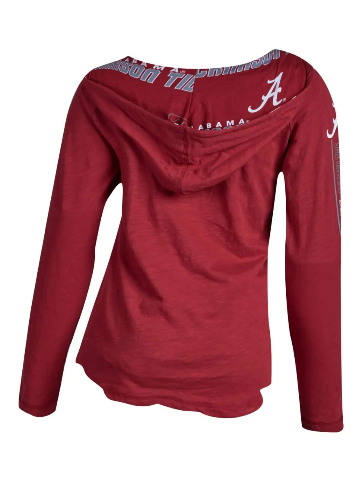 Alabama Crimson Tide Concepts Sport WOMEN'S Red Slide LS Hooded T-Shirt