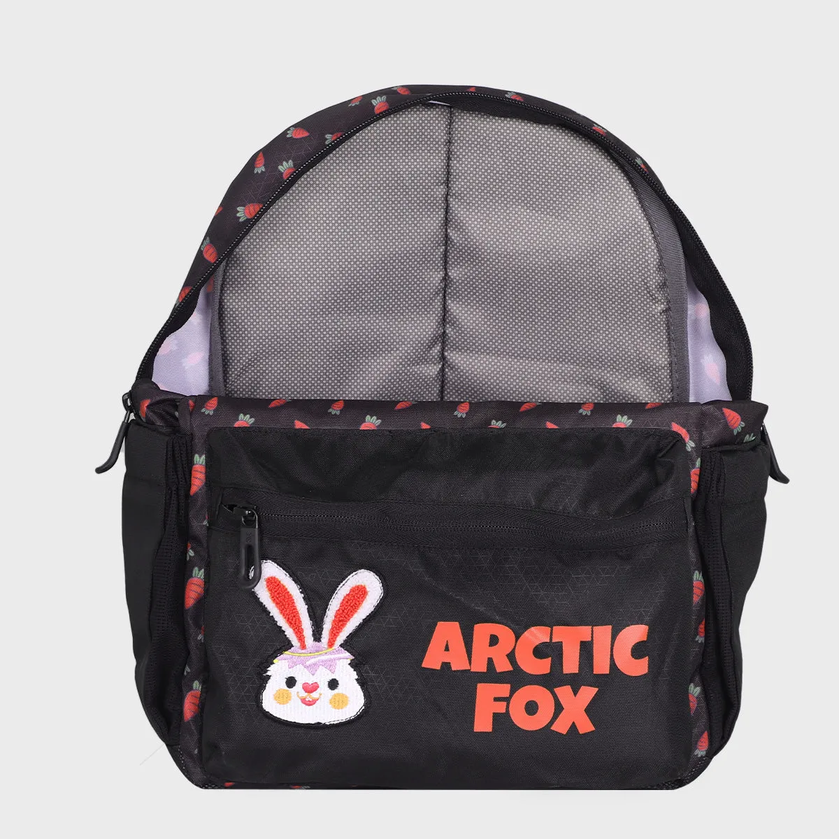 Arctic Fox Bunny Orange School Backpack for Boys and Girls