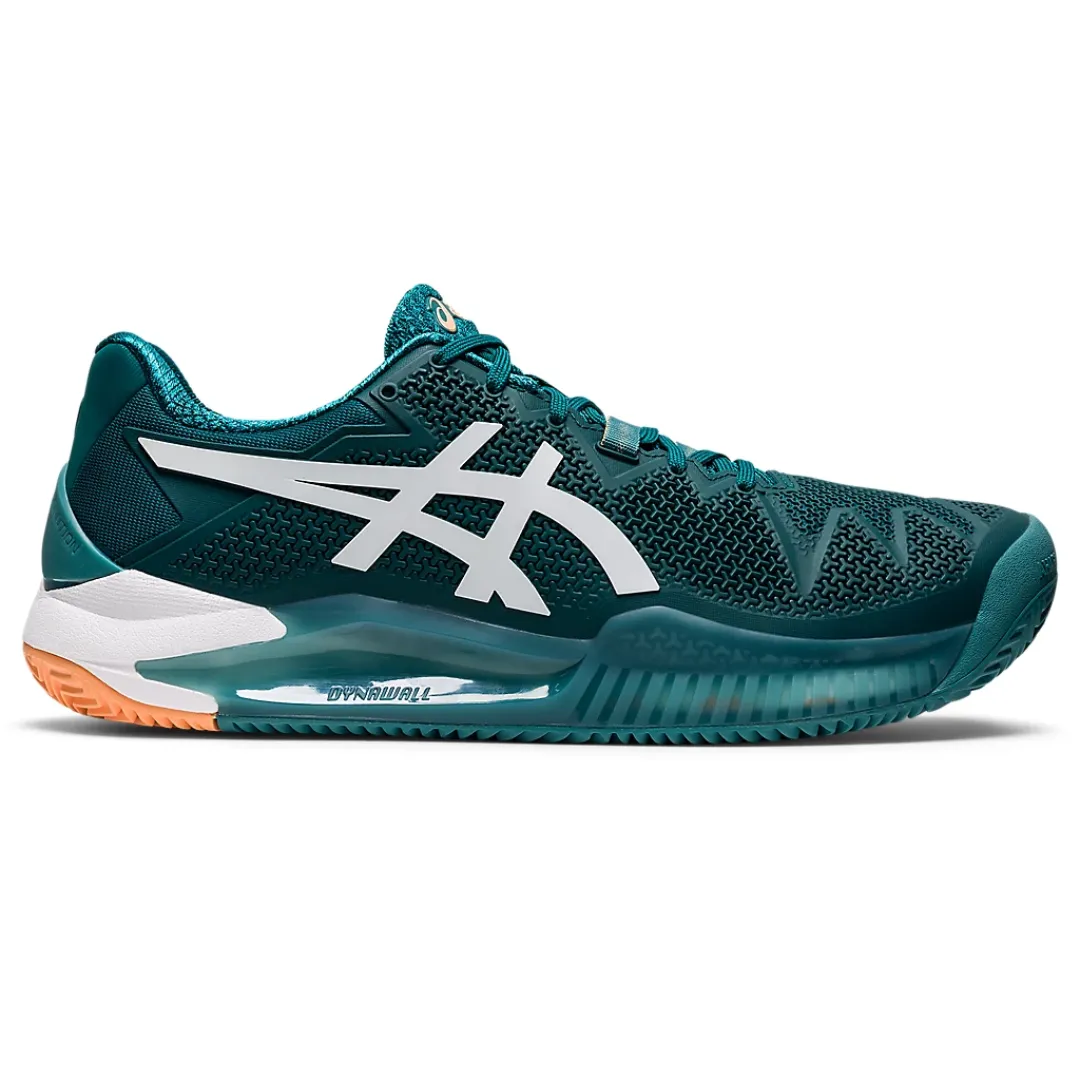 Asics Gel Resolution Herringbone/Clay Tennis Shoes - Velvet Pine/White