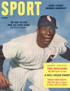 August 1954 Sport Cover (Minnie Minoso, Chicago White Sox)