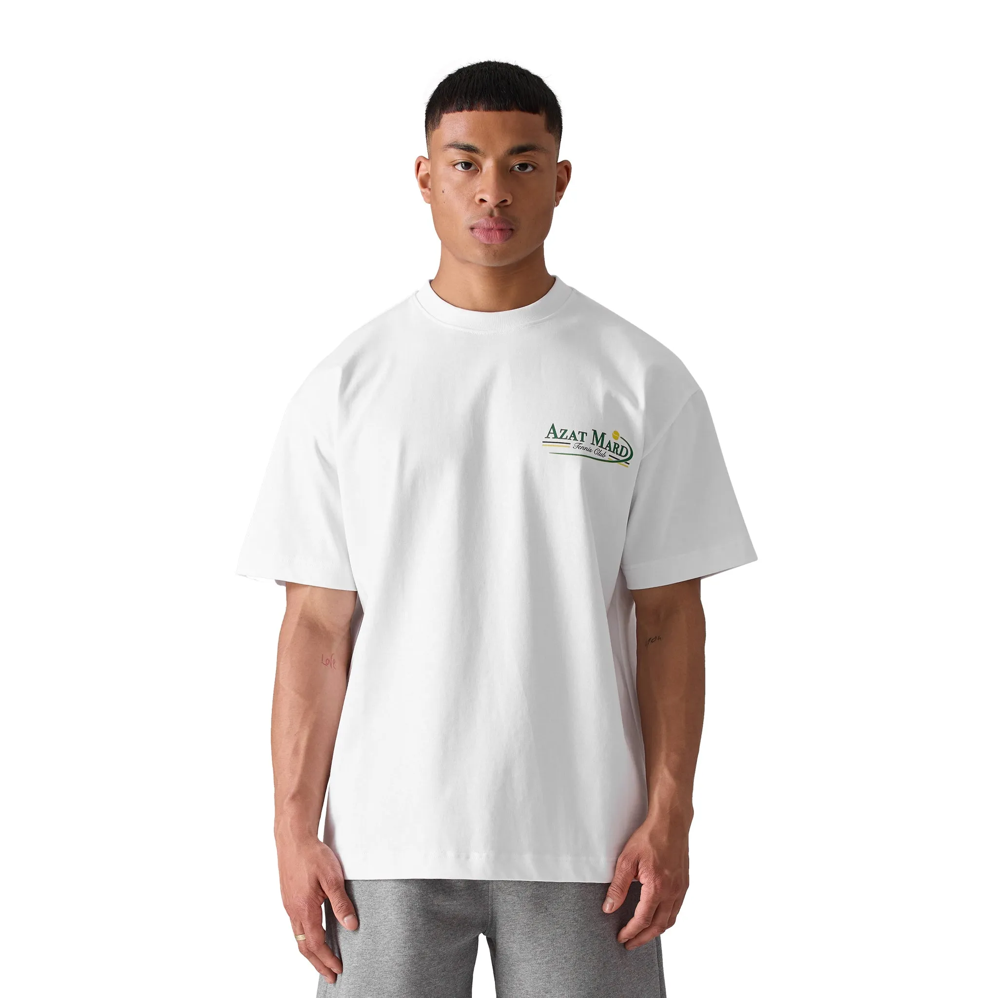 Azat Mard Tennis Club T Shirt White