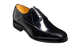 Barker Newbury  Chiselled Tramline Derby Shoe - Hi Shine Black