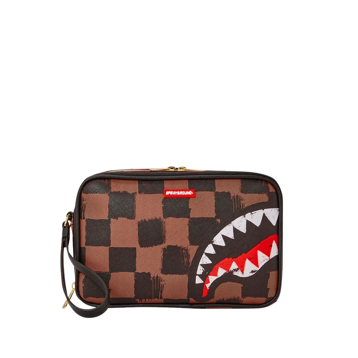 Beauty Case Sprayground Sharks In Paris Painted Marrone Multicolor