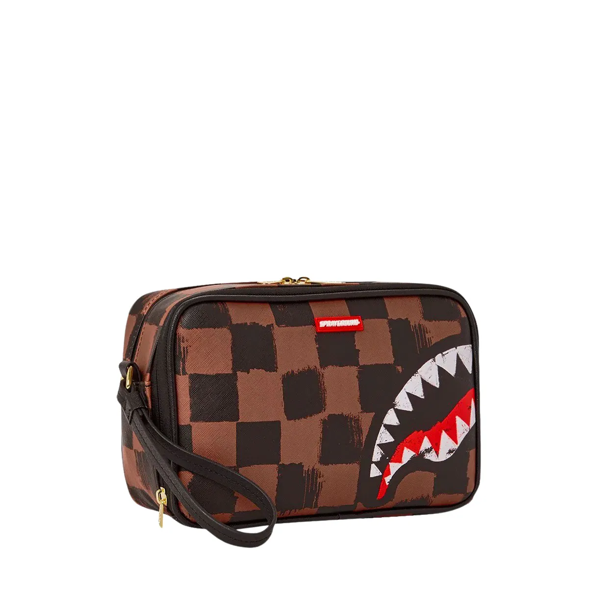 Beauty Case Sprayground Sharks In Paris Painted Marrone Multicolor