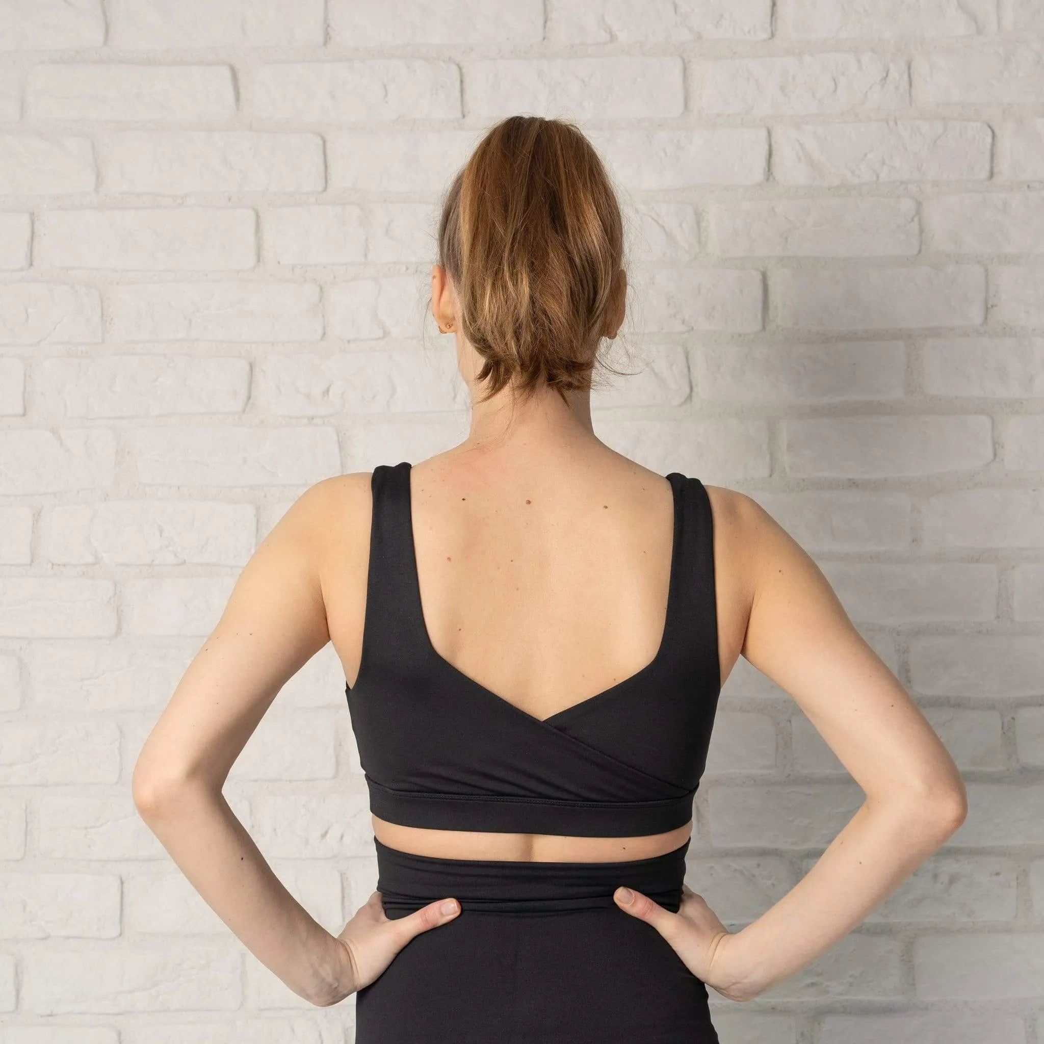 Black Nursing Sports Bra