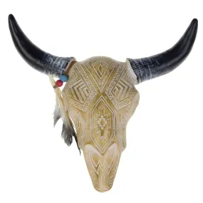 Brigalow Resin Bull Skull Cream