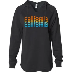 California Rainbow Stack Women's Soft Hooded Pullover