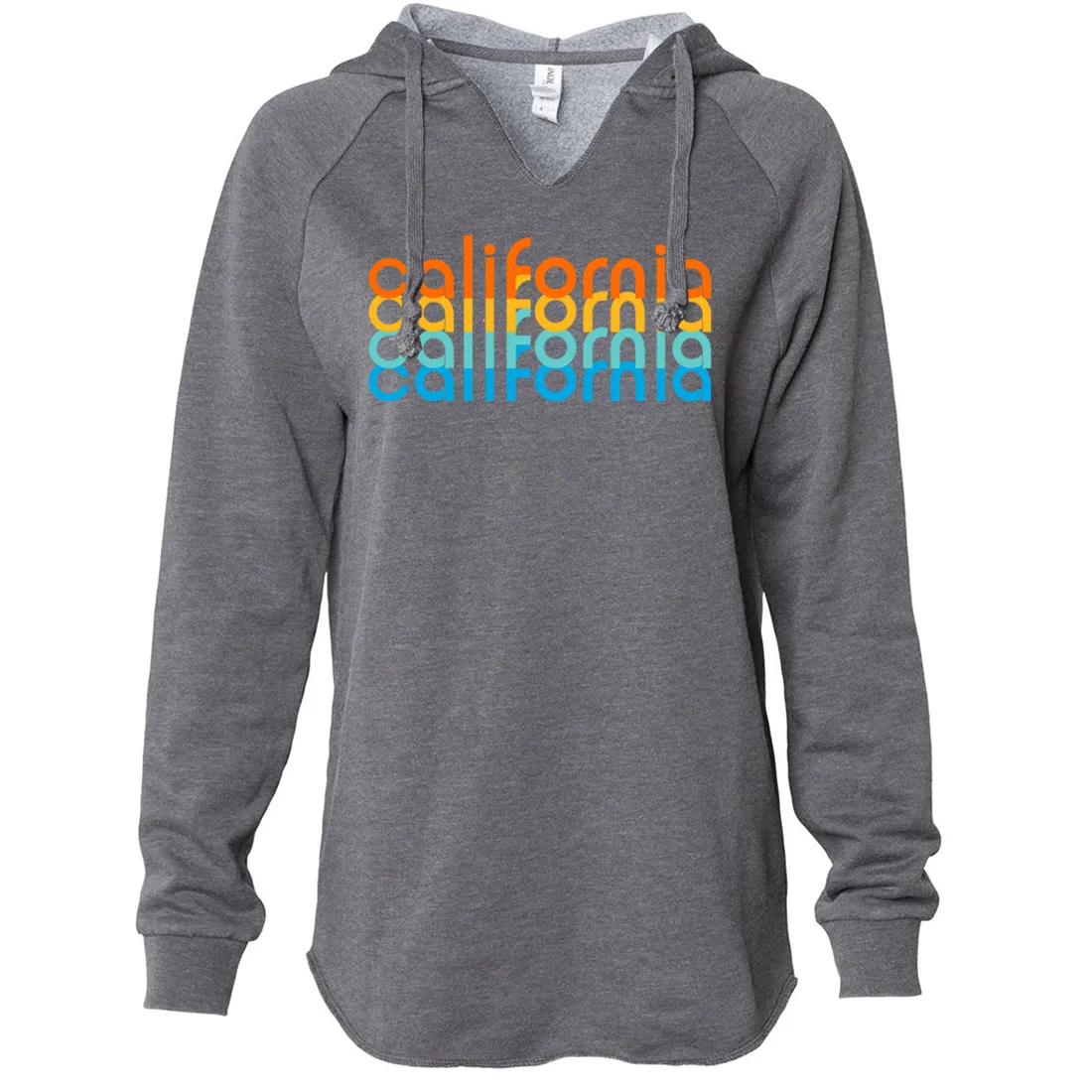 California Rainbow Stack Women's Soft Hooded Pullover