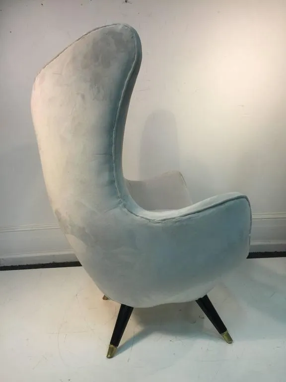 Carlo Mollino Style Italian Modern Sculptural Lounge Chairs