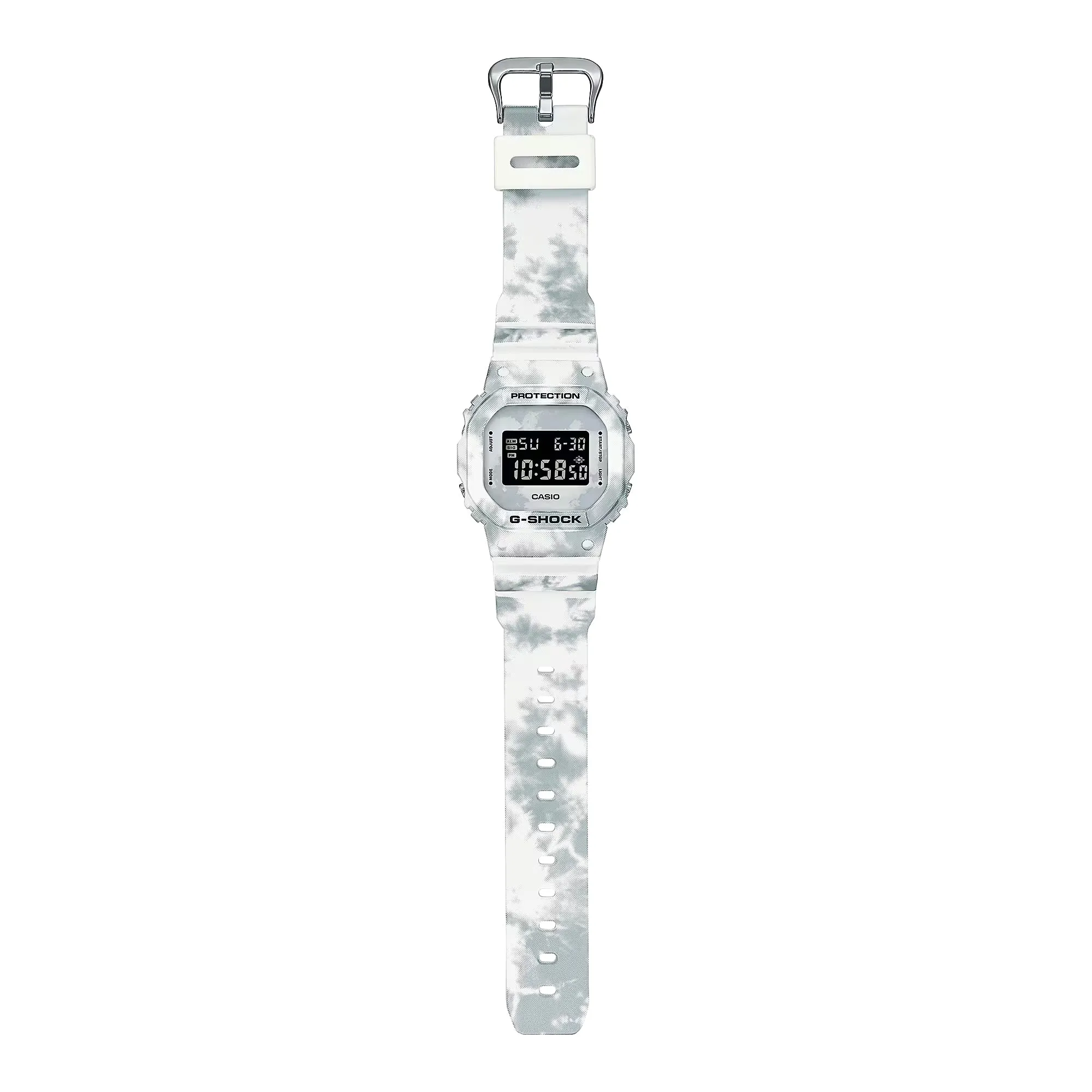 CASIO G-SHOCK DW5600GC-7 White Snow Grunge Camo Digital Watch