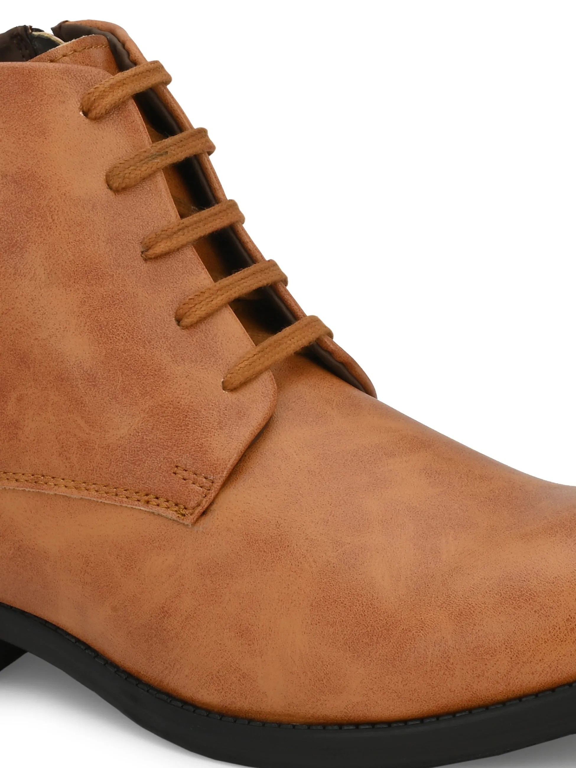 Conor Tan Lace-Up Boots