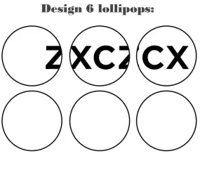 Customize your own 2D ball style edible image lollipop