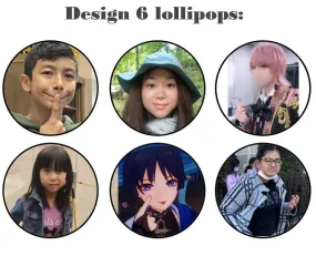 Customize your own 2D ball style edible image lollipop