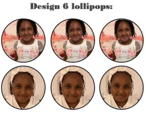 Customize your own 2D ball style edible image lollipop