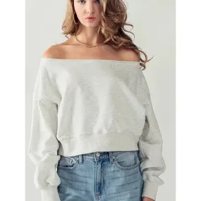 Daisy Sweatshirt - White Melange