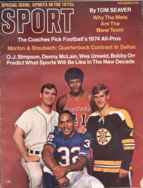 December 1969 SPORT Cover (Bobby Orr, Boston Bruins, O.J. Simpson, Buffalo Bills)