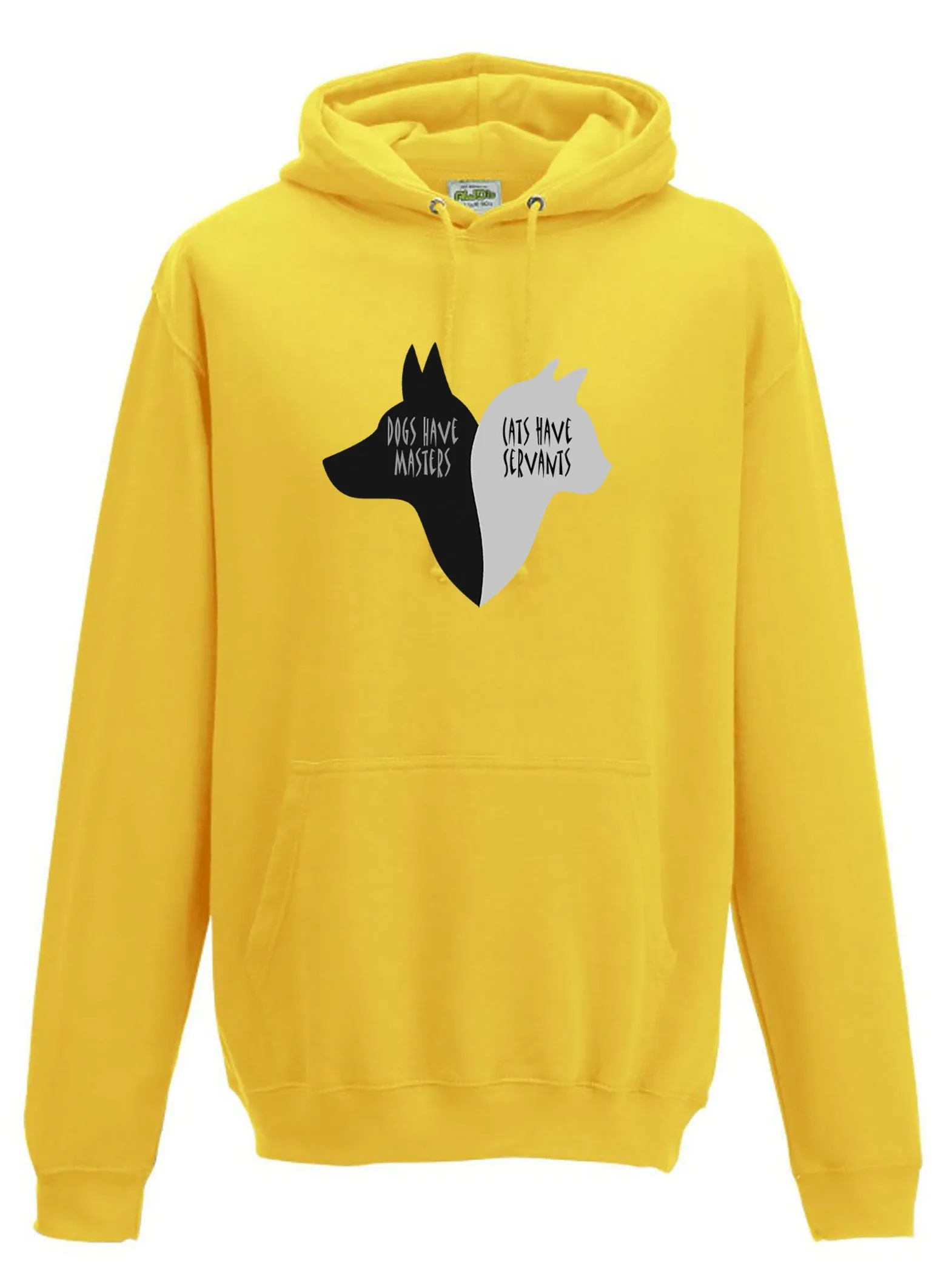 Dogs have Masters - Cats have Servants Funny Warm Hoodie