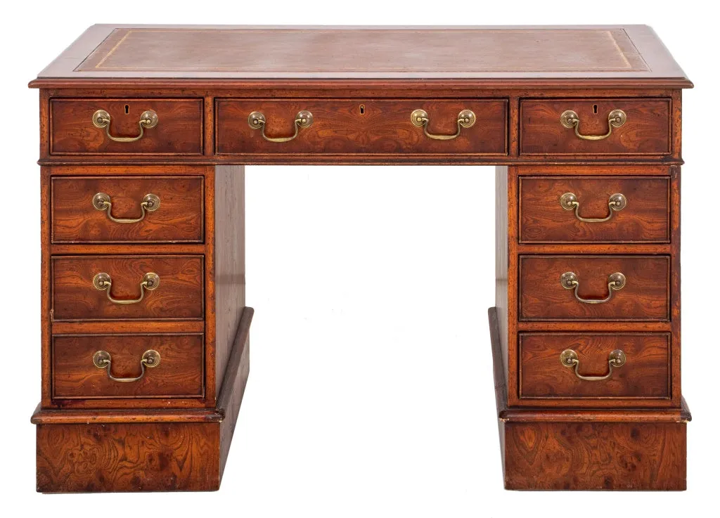 Edwardian Mahogany Partner's Desk