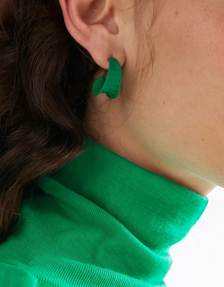 Elk - Dorn Hoop Earrings Aloe Green