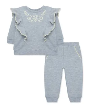 Embroidered Sweatshirt Set (12M-24M)