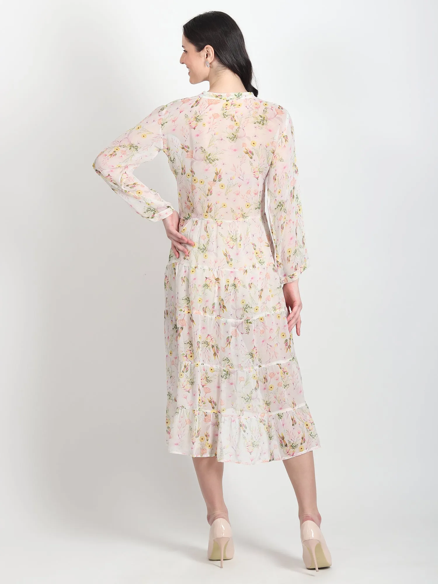 Emily Floral Printed Georgette Dress