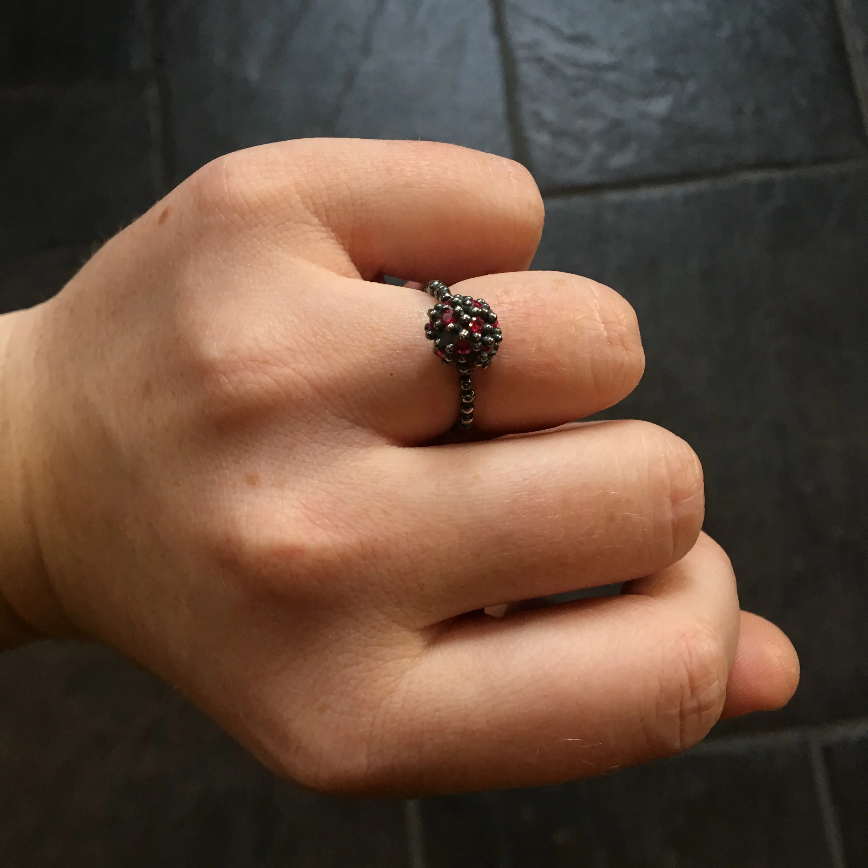 Encrusted Berry Ring