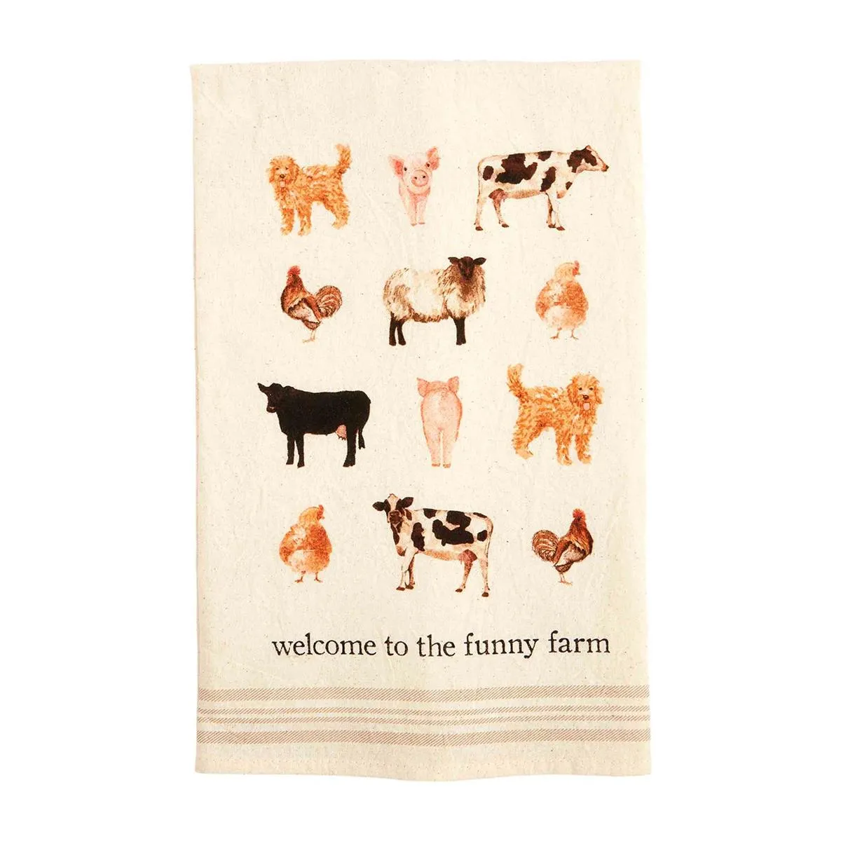 Flour Sack Farm Animal Towels by Mud Pie