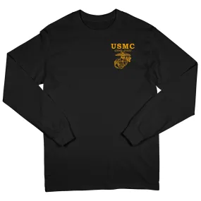 Gold Old School Heritage Chest Seal Long Sleeve T-Shirt