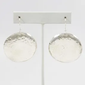 Hammered Silver Earrings