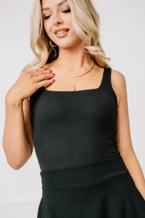 High Tide Ribbed Bodysuit | Black