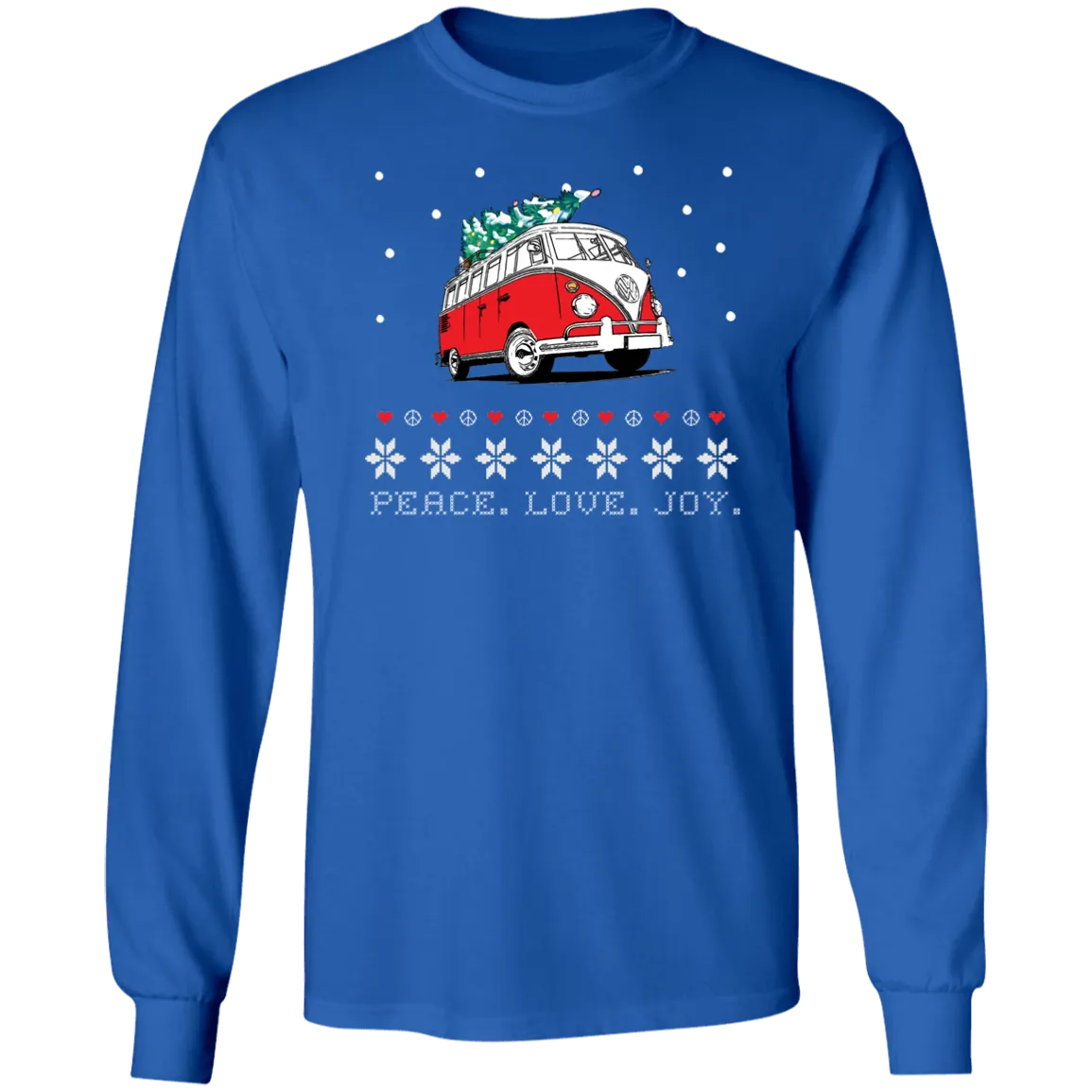 Hippie Van Holiday- Long Sleeves T-Shirt