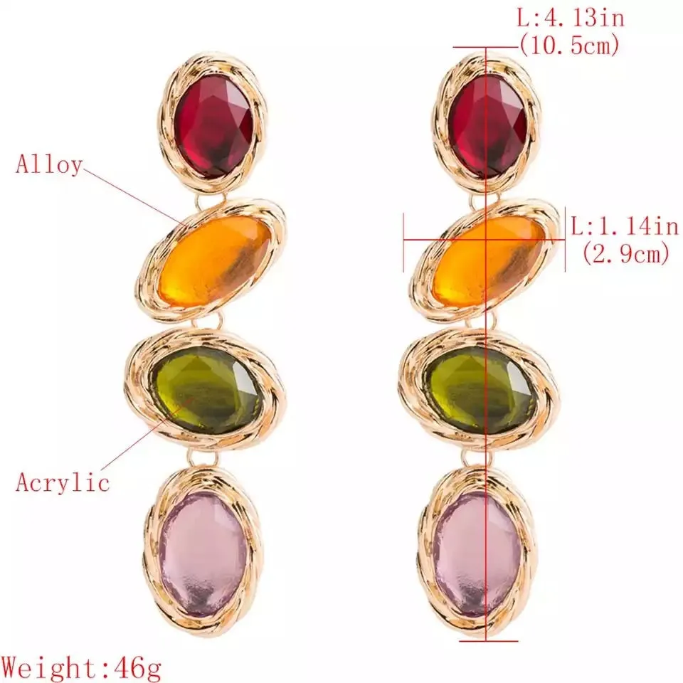 ISOLA  BELLA MULTICOLOURED ROUND DROP EARRINGS