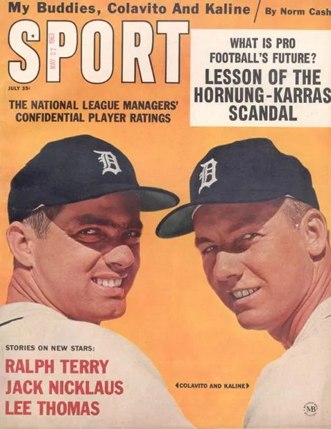 July 1963 SPORT Cover (Al Kaline, Rocky Colavito, Detroit Tigers)