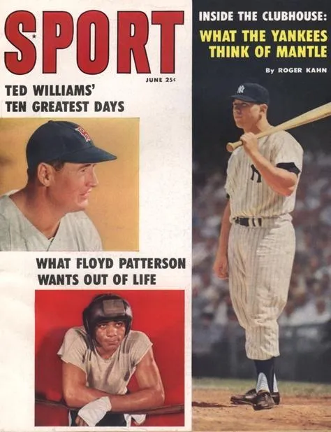 June 1959 Sport Cover (Mickey Mantle, New York Yankees, Ted Williams, Boston Red Sox)