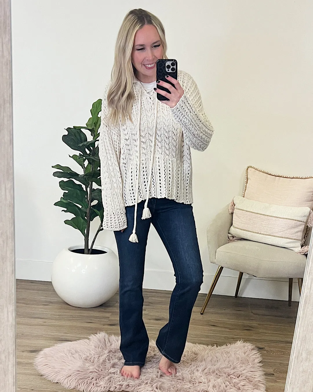 Kate Ivory Open Knit Sweater