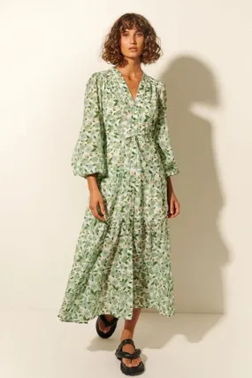 Kivari - Gabrielle Midi Dress - Sage Floral *FINAL SALE