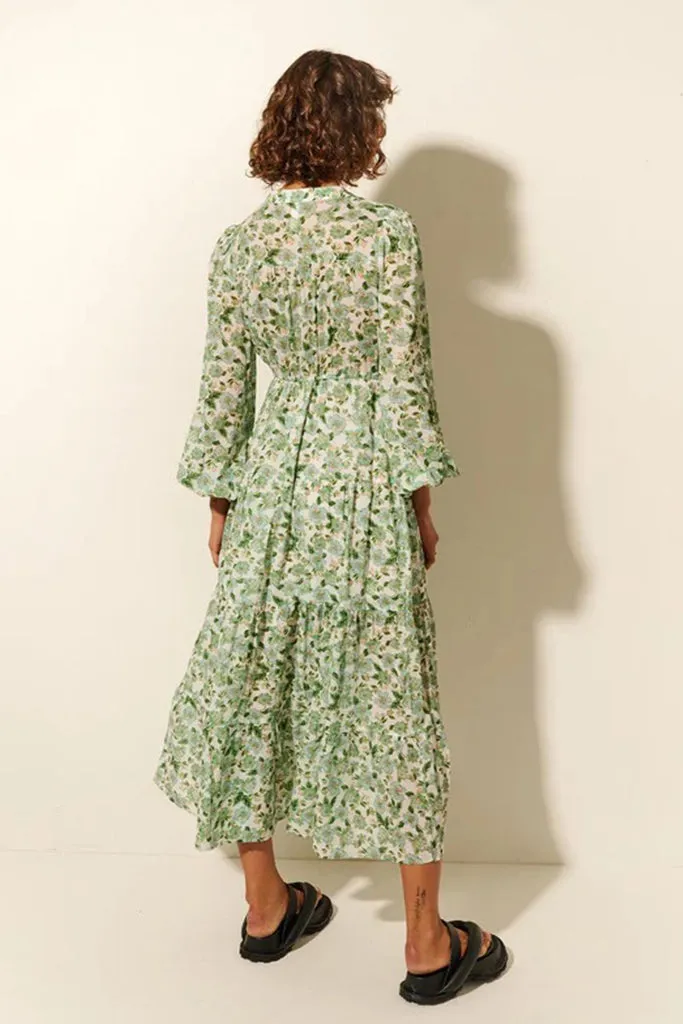 Kivari - Gabrielle Midi Dress - Sage Floral *FINAL SALE